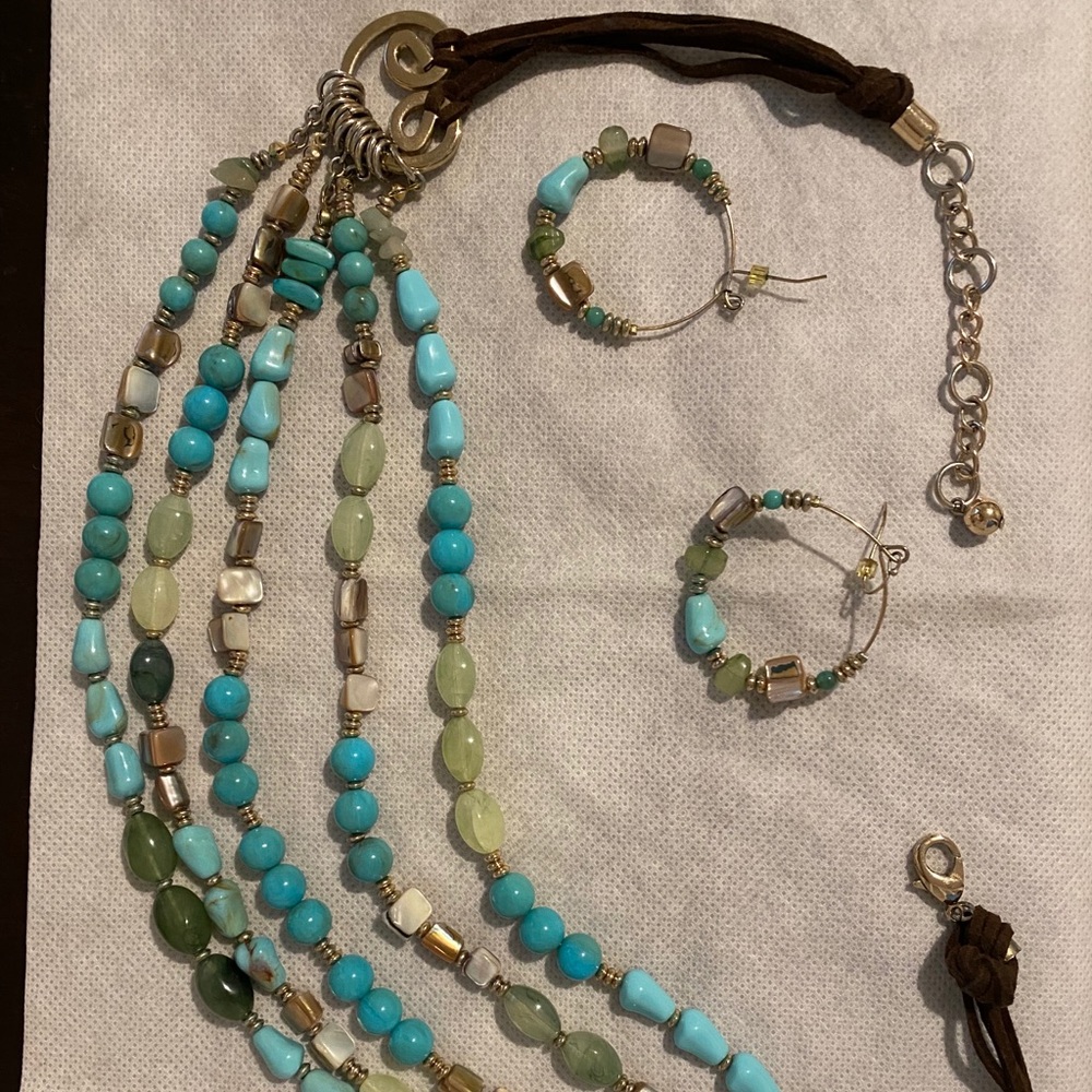 Nice necklace and earrings set.